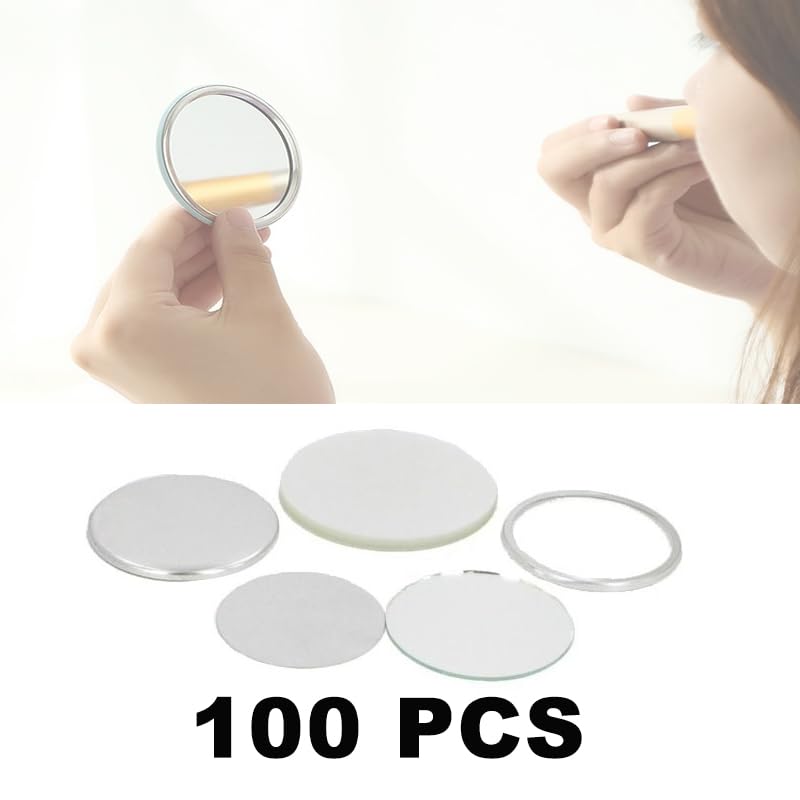 100 szt. Mini lusterko kosmetyczne DIY okrągłe materiały 58 mm przybory do makijażu dla kobiet akcesoria podróżne