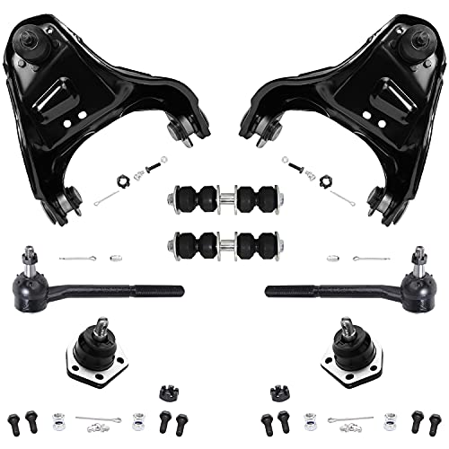 Image of Detroit Axle - 4WD Front End Kit for Chevy Blazer S10 GMC Jimmy Sonoma Olds Bravada Isuzu Hombre 2 Upper Control Arms w /Ball Joints 2 Lower Ball Joints 2 Outer Tie Rods 2 Sway Bars Replacement