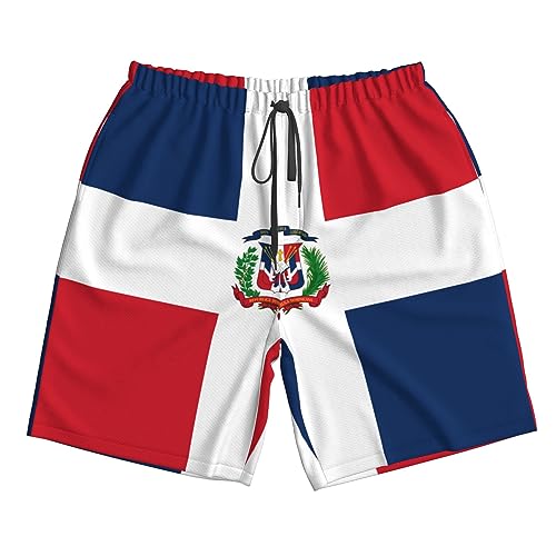 Mens Swim Trunks Dominican Republic Flag.png Beach Trunks Quick Dry Swim Shorts Swimwear Bathing Suits 7