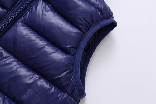 Image of AIWUHE Baby Boys Girls Hooded Puffer Vest Winter Lightweight Sleeveless Bear Ears Zipper Up Jacket Down Vest Coat Vests Kids
