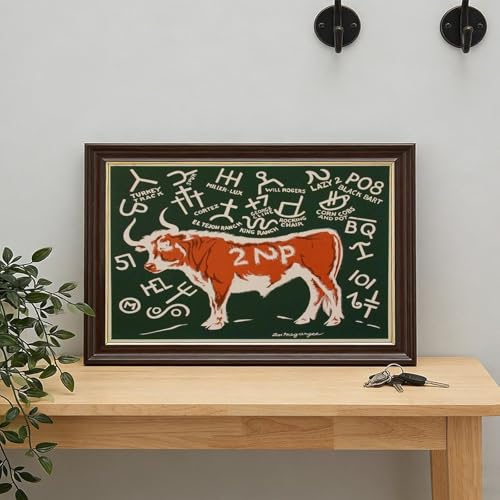 Cattle Brands poster WCYB Lon Megargee solution mur vide 45cm - 7