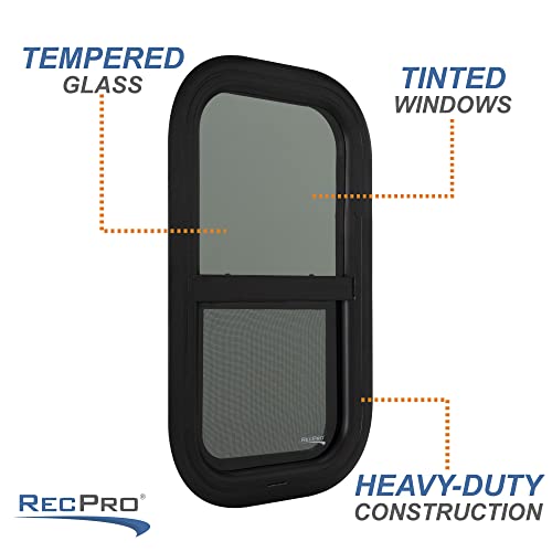 RecPro RV Window | 12"W x 22"H | Teardrop Style | Vertical Sliding | RV Window Replacement | Made in USA - Image 6