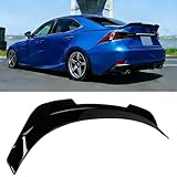 2014–2020 Compatible with Lexus IS200t IS250 IS300 IS350 XE30, Rear Trunk Spoiler, PSM Duckbill Style, Gloss Black ABS – WheelX