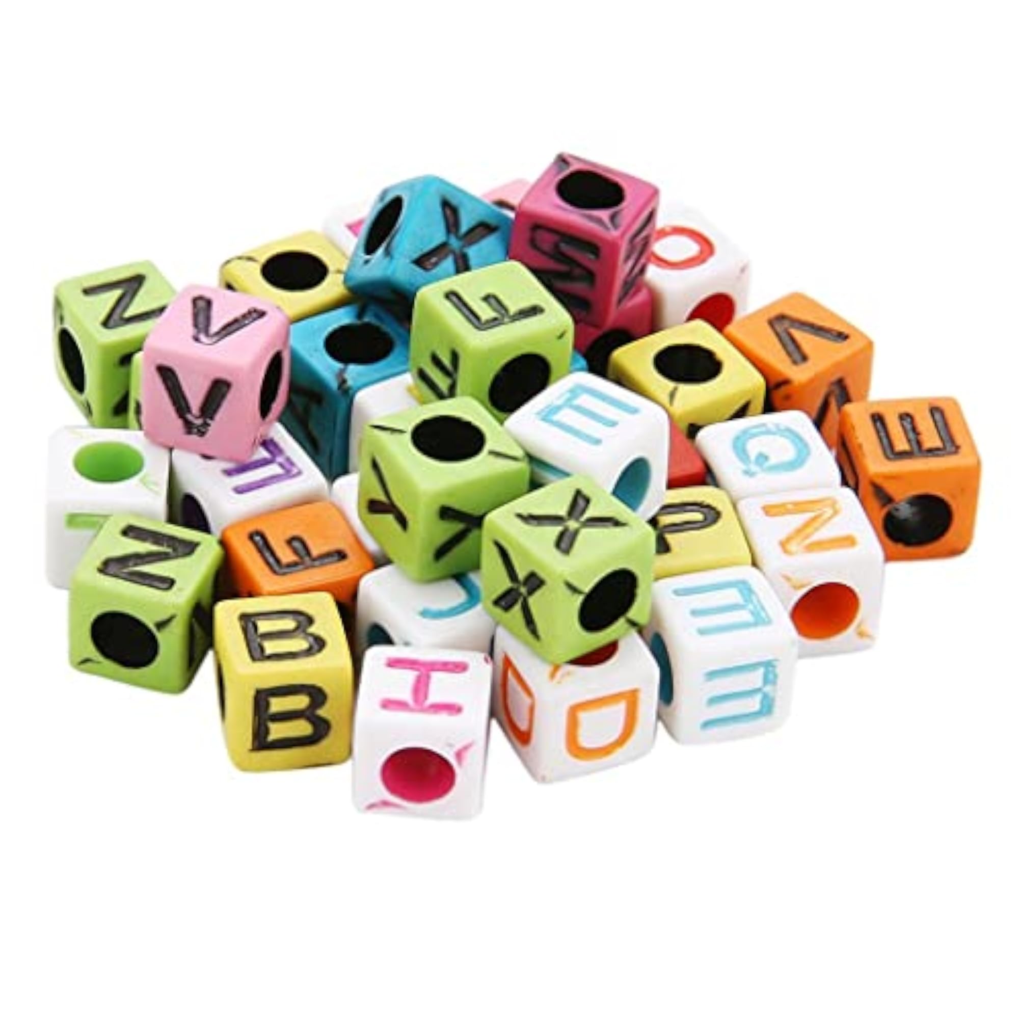 Acrylic Alphabet Letter Beads, 200 Pieces for DIY Jewellery