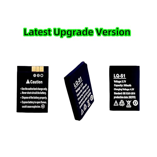 BETTHK Upgrade Version Smart Watch Battery Replacement lq-s1 Battery Smart Watch 3.7 v Rechargeable Li-ion Polymer Battery 380mAh for DZ09 Smart Watch RYX-NX9 A1 FYM-M9 HKX-S1 GT08 QN-01 Battery