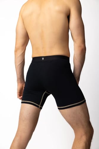 Men's GoldBlack Ultra-Soft Modal Boxer Briefs4