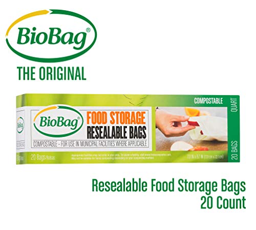 Quart Size Food Storage Resealable Bags 20 Ct by Biobag