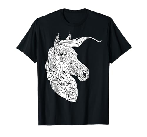 Joli cheval à peindre et à colorier pour les enfants T-Shirt