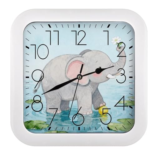 Horloge décorative salon et bureau, grand modèle carré de 25,4 cm pour une ambiance zen