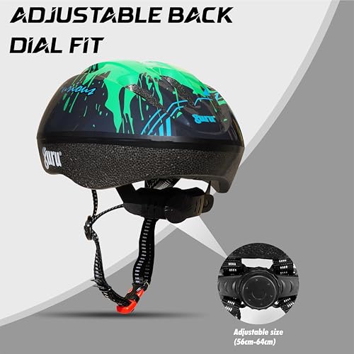 Image of GURU Cycling Helmet, Light Weight with Superior Ventilation, Helmet for Mountain, Road Bike & Skating Helmet with Premium Black EPS Foam Lining, Ideal for Adults and Kids