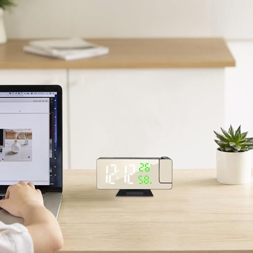 Proyector Giratorio de 180 grados con Reloj Digital y Brillo Ajustable para Dormitorio 3