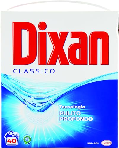 Dixan Detersivo in Polvere per Eliminare Le Macchie Ostinate, 40 Lavaggi, 2.4kg