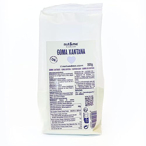 Goma Xantana 200 gr nut&me | Espesante alimenticio | Estabilizante natural | Sin gluten | Sin gluten, sin lactosa, sin aditivos | Sin OGM | Low carb | Vegano