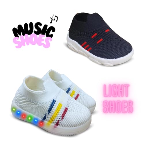 Image of Kids Trending Slip-On Shoes Combo, Pack of 2 (Light Shoe + Musical Shoe)