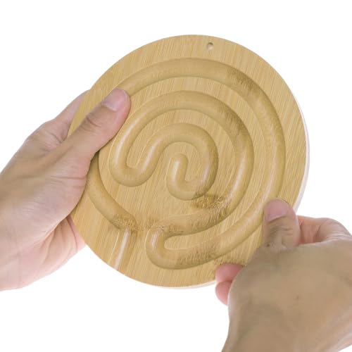 Planche de respiration labyrinthe à doigts en bois pour la méditation et retour au calme