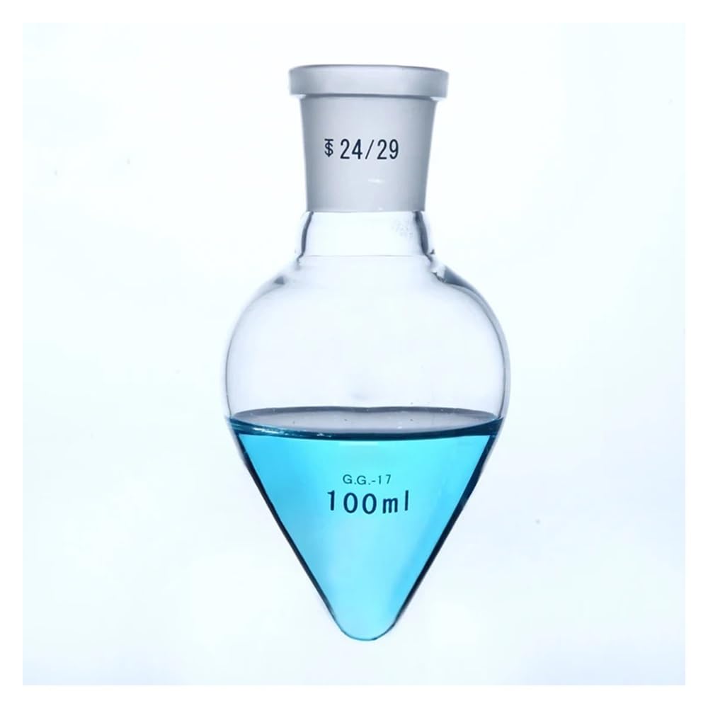Pallone di vetro a forma pera conico Resistenza Fondo ogivale Attrezzatura da laboratorio Attrezzature da laboratorio