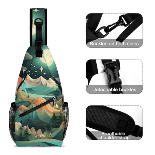 Morrale Sling Crossbody Casual para Viaje y Senderismo miniatura 3