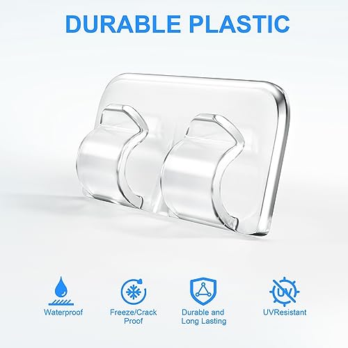 image for Hetyue Hooks for Outdoor String Lights Clips: 26Pcs Heavy Duty Light H