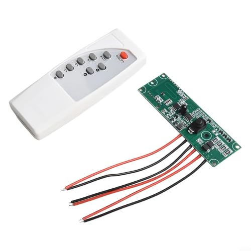 Placa de circuito de luz solar con control remoto inalámbrico para sistemas de 3,2 V y 3,7 V, interruptor de sensor de movimiento de microondas con rango de detección de 5 a 10 m, W