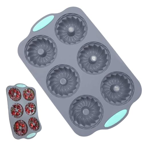 yakermur Moldes de pastelería navideños - Bandeja flexible de 6 cavidades para fiestas, cubitos de hielo festivo para chocolate y pastelería - Accesorios prácticos para fiestas familiares, postres y