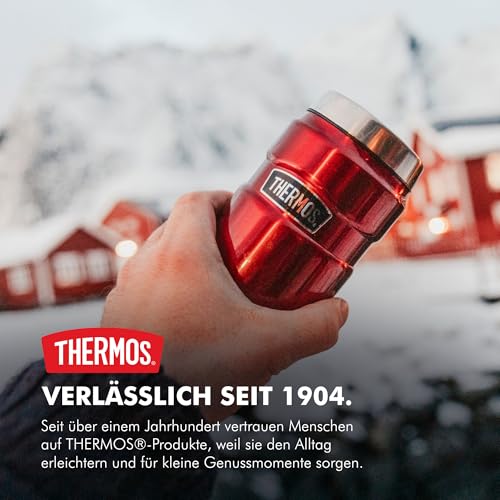 Thermos STAINLESS KING Thermobecher aus Edelstahl ice grey 0,47l - Coffee to Go Becher, absolut dicht, spülmaschinenfest, 7h heiß & 18h kalt, mit Haken für Teebeutel, BPA-frei 2