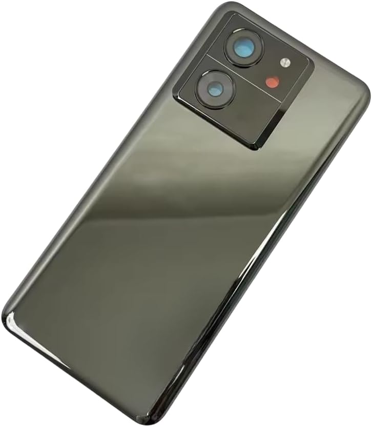 for Xiaomi 13T 5G Phone Battery Back Cover for Mi 13T Pro 5G Rear Housing Case Replacement with Camera Lens (Black)