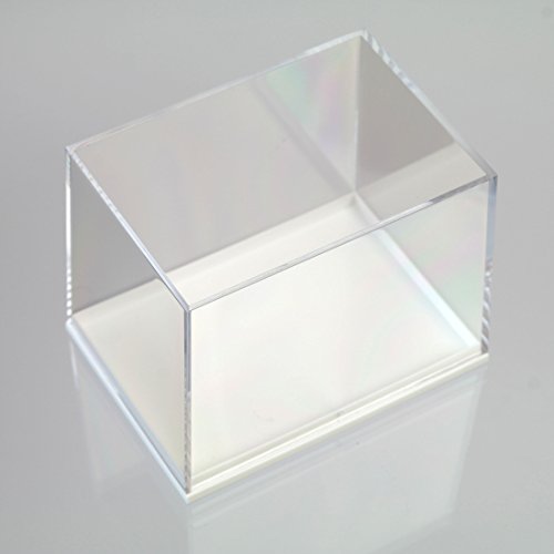 Jousi transparente Dose/Box aus Plastik mit weißem Boden - 10 Stück; Edelsteindose, Acryl-Dose, Kunststoff - Box, Klarsicht-Schachtel