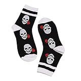 TDEOK Halloween Rose Mode Totenkopf Socken Socken Socken Socken 19-22 Fliesen