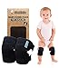 Simply Kids pads rodilla del bebé para el rastreo (2 pares) | protector para el niño, niño, niña, niño (negro)