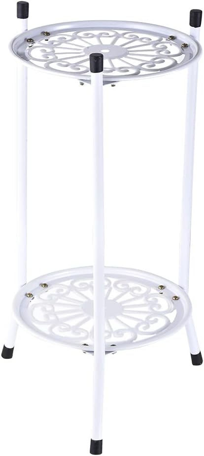 Plant Stand Indoor, 2 Tier Tall Plant Stands, Suitable Flower Pot Holder, Strong Wrought Iron Stand, Decorative Plants Shelf for Corner, Portable Metal Plant Stand, Convinient Pot Stand for Decor
