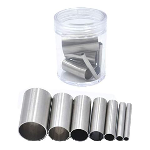 Clay Cutters,7Pcs Hole Hollow Punch Cutter Set Stainless Steel Indentation Round Circle Shape Cutters Mold Ceramics Dotting Baking Mold Cutter Punch Tools for Clay Pottery Craft with Storage Case(B2) Cover