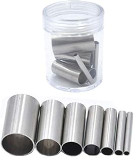 Clay Cutters,7Pcs Hole Hollow Punch Cutter Set Stainless Steel Indentation Round Circle Shape Cutters Mold Ceramics Dotting Baking Mold Cutter Punch Tools for Clay Pottery Craft with Storage Case(B2)