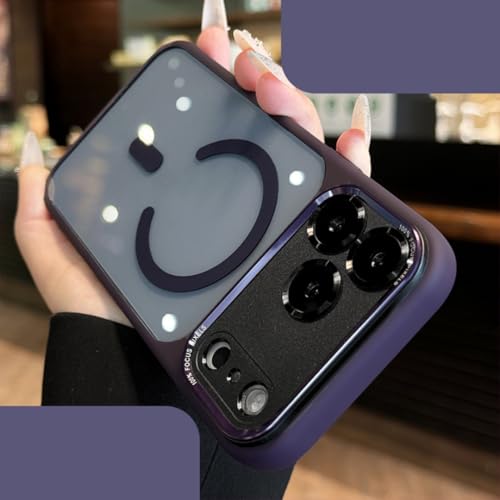Étui magnétique iPhone 15 Plus antichoc et charge sans fil violet