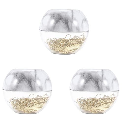 Trombones d'or anti-perte avec le porte-clip magnétique marbre blanc