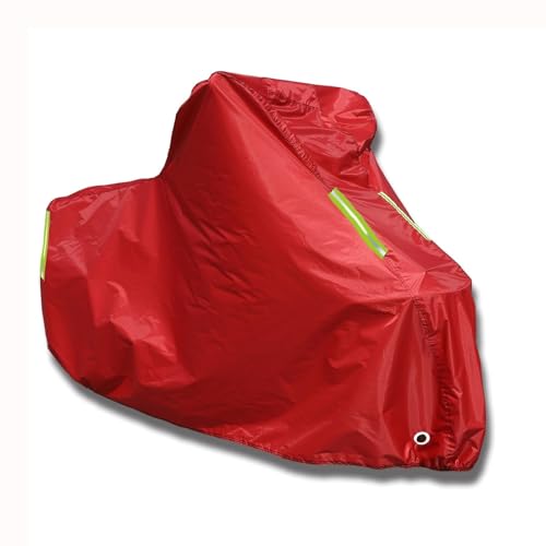 Robuste Ganzjahres-Motorradabdeckung für Aprilia RX 125 (2018-2024) | Wasserdicht & Staubdicht mit reflektierenden Streifen | UV-Schutz, Kratzfeste Innenlage & Winddichte Verstärkungen(Red)