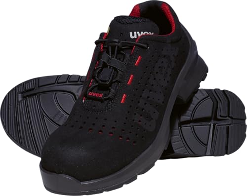 Uvex 1 Paire de Chaussures Basses perforées Duo S1 - Chaussures de sécurité pour Les Zones légères - Sportives, légères et Flexibles