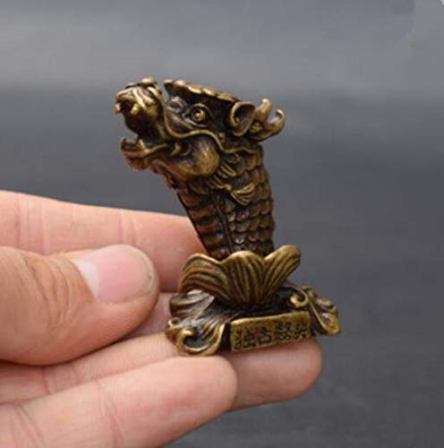 Statue dragon poisson laiton KELIEQA cadeau idéal collectionneur - 6