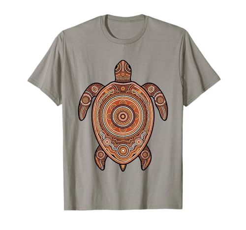 Aboriginal Dot Art Sea Turtle Spiritual Pattern T-Shirt