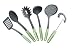 Produktbild FACKELMANN Küchenhelfer Ecolution Set, umweltfreundliches Kochbesteck, nachhaltige Kochutensilien für beschichtete Töpfe und Pfannen (Farbe: Mintgrün/Lichtgrau), Menge: 1 x 6er Set