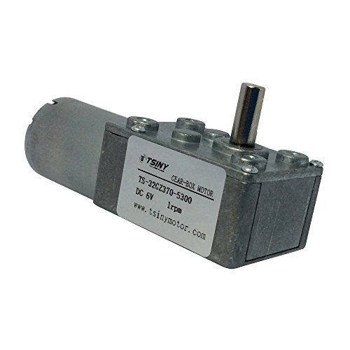 Tsiny Dc 6V Low Speed 1 Rpm Geared Reducer Motor With Worm Gear Box For Robot Parts #TOP1