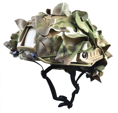 Fast Tactical Helmet with Mesh Camo Camouflage Cover (TAN and Camo)