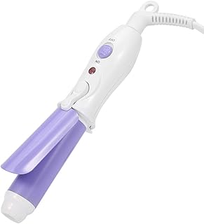 Modelador de cerâmica, mini modelador ergonómico de barril curto, modelador de cabelo para mulheres, varinha modeladora de viagem, mini prancha plana, levantamento ondulado profundo, modelador de cerâmica, (roxo 1)