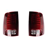 Dasbecan LED Tail Lights Assembly w/Bulbs Compatible With Dodge RAM 1500 2013-2018 RAM 2500 3500 2014-2018 Red Lens Black Interior Left+Right 1Pair