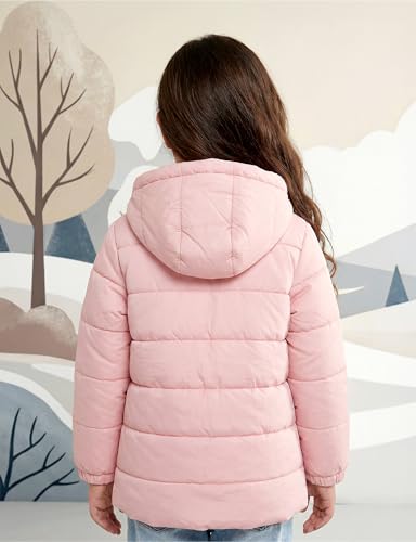 Image of Amazon Brand - Symbol Girls Girls Quilted Winter Jacket with Detachable Hood | Age 2-12 Years