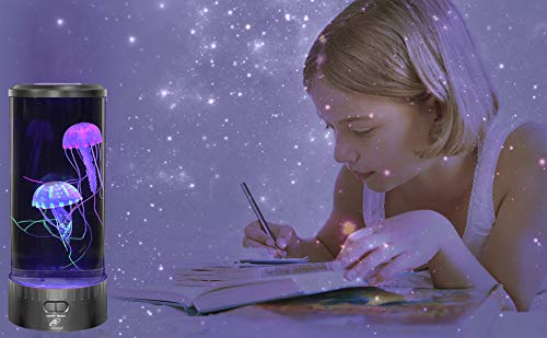 Lightahead Led Jellyfish Lava Lamp Round With Vibrant 5 Color Changing Light Effects. The Ultimate Large Sensory Synthetic Jelly Fish Tank Aquarium Mood Lamp. Ideal Gift (Large) #TOP5