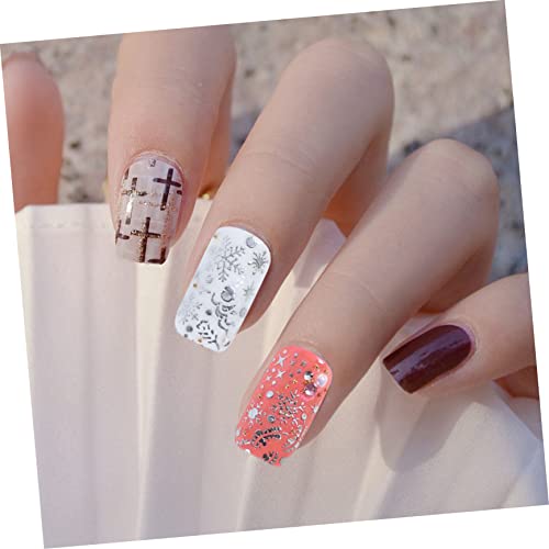 FOMIYES 3 Folhas De Adesivos De Unhas De Natal Decoração De Natal Enfeites De Unhas Calcomanias Para
