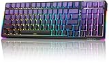 AULA 99 Key Mechanical Keyboard, Tri-Mode Bluetooth/2.4G/USB-C Hot Swappable Custom Gaming Keyboard, Pre-lubed Linear Switches Gasket Structure Creamy Keyboard with Number Pad RGB for PC Xbox PS5 MAC
