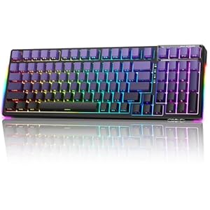 AULA 99 Keys Mechanical Keyboard, Tri-Mode BT5.0/2.4GHz/USB-C Hot Swappable Custom Gaming Keyboard, Pre-lubed Linear Switches Gasket Structure Creamy Keyboard with Number Pad RGB for PC Xbox PS5 MAC