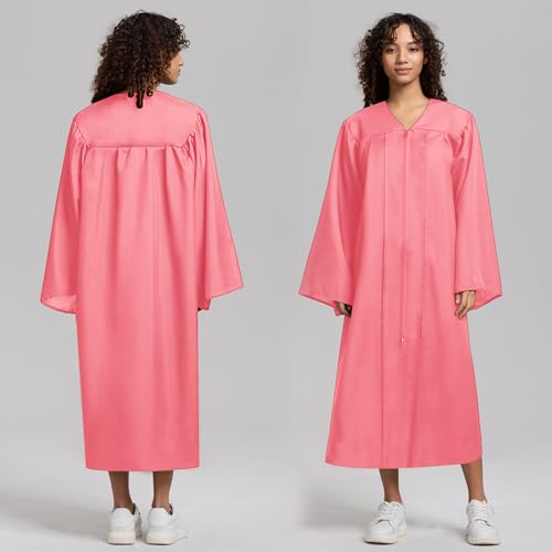 Image of 2026 Graduation Cap and Gown Matte Unisex for High School Bachelor | Heavyweight Matte Polyester, Zipper Closure, Adjustable Cap with 2026 Tassel, Sizes 39-60, Bulk Orders Available