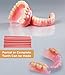 Fake Teeth-Gum Material for Making Temporary Partial or Full Denture,Tooth Fixing Kit for Improving Condident Smile (Light Pink)